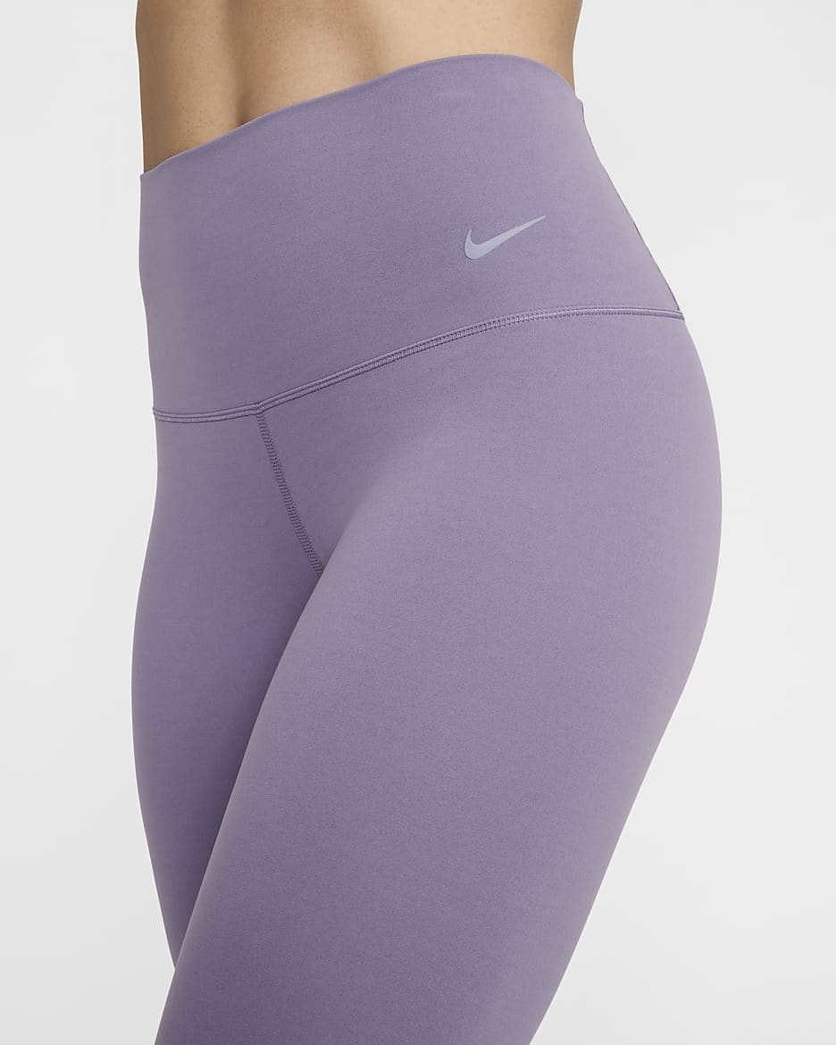 Nike Zenvy 7/8-legging met iets ondersteunende hoge taille voor dames - Daybreak/Zwart