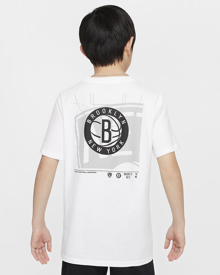 NBA-t-shirt Brooklyn Nets Nike för ungdom (killar) - Vit