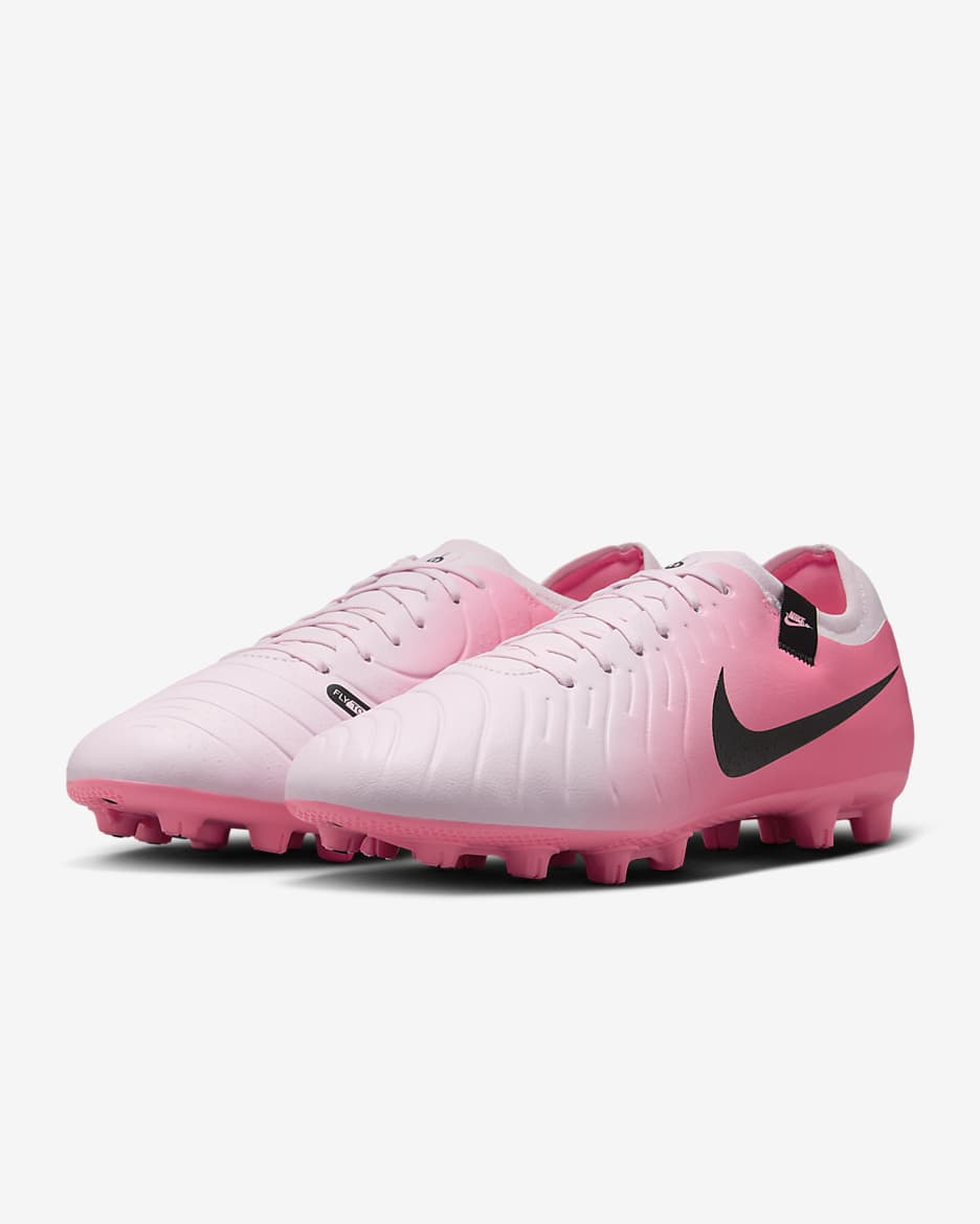 Nike Tiempo Legend 10 Pro HG Low-Top Soccer Cleats - Pink Foam/Black