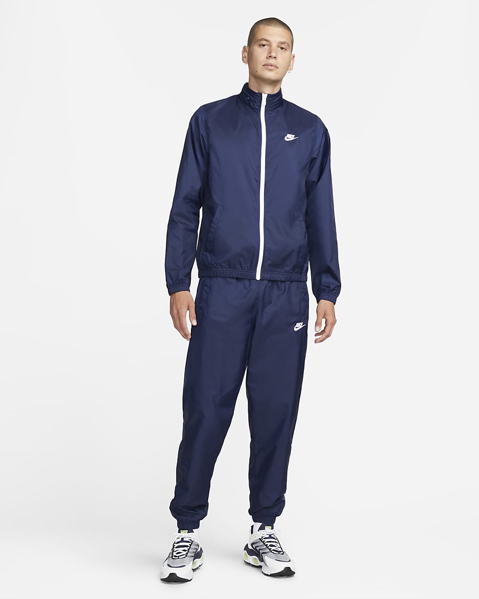 Survêtement tissé avec doublure Nike Sportswear Club pour Homme - Midnight Navy/Blanc