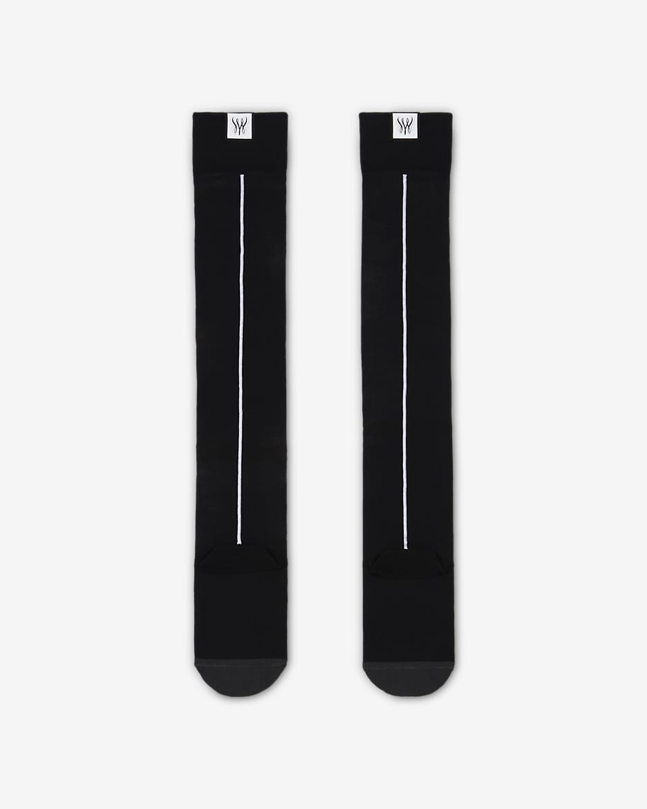 Serena Williams Design Crew Women's Over-the-Calf Socks (1 Pair) - Black/Anthracite/White