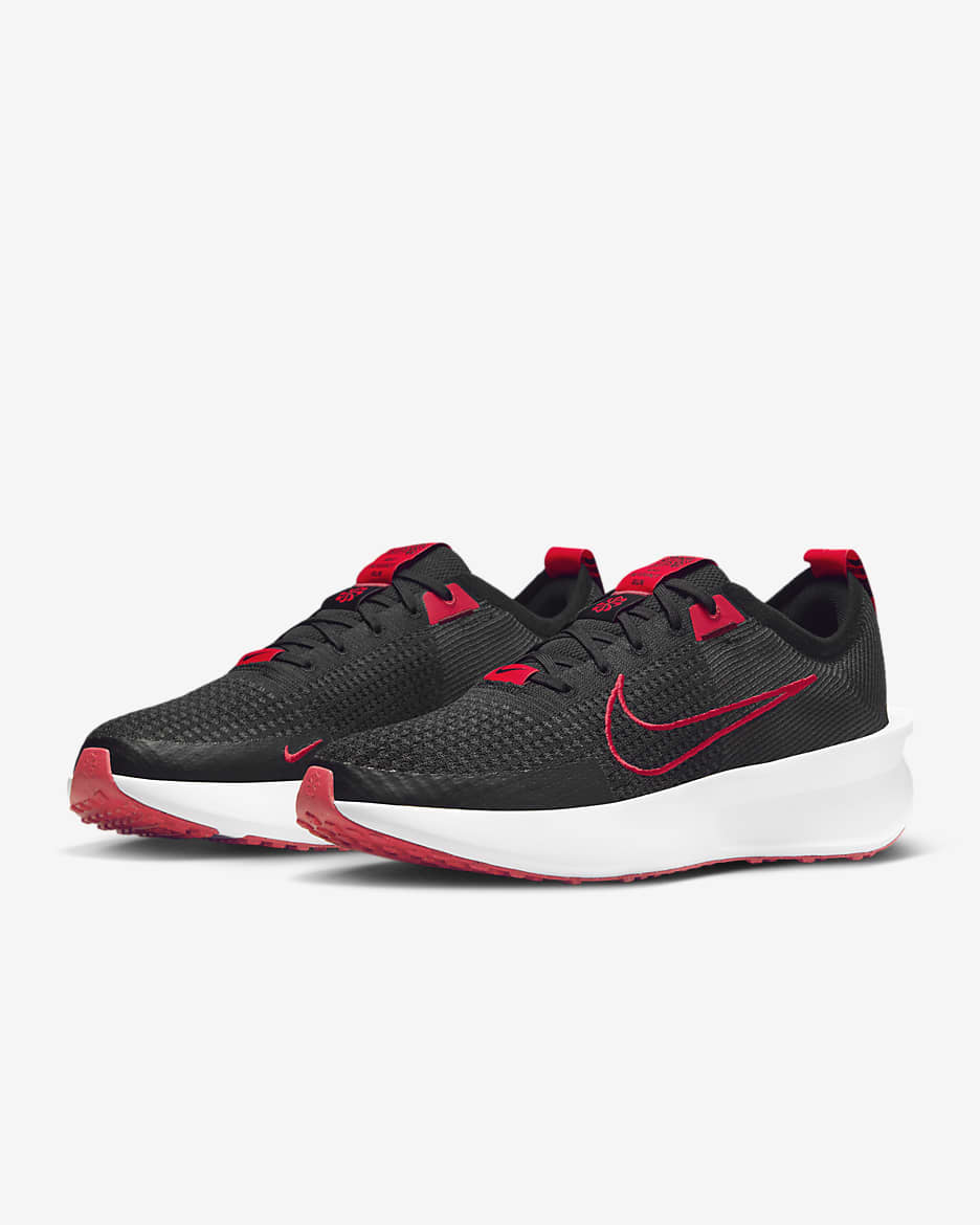 Tenis de correr en pavimento para hombre Nike Interact Run - Negro/Antracita/Blanco/Rojo pasión