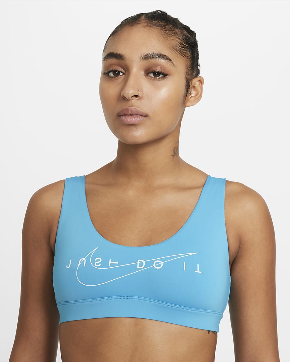 Nike Women's Scoop-Neck Bikini Top - Chlorine Blue