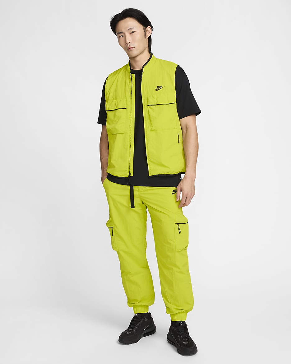 Nike Tech Men's Woven Gilet - Bright Cactus/Bright Cactus/Black