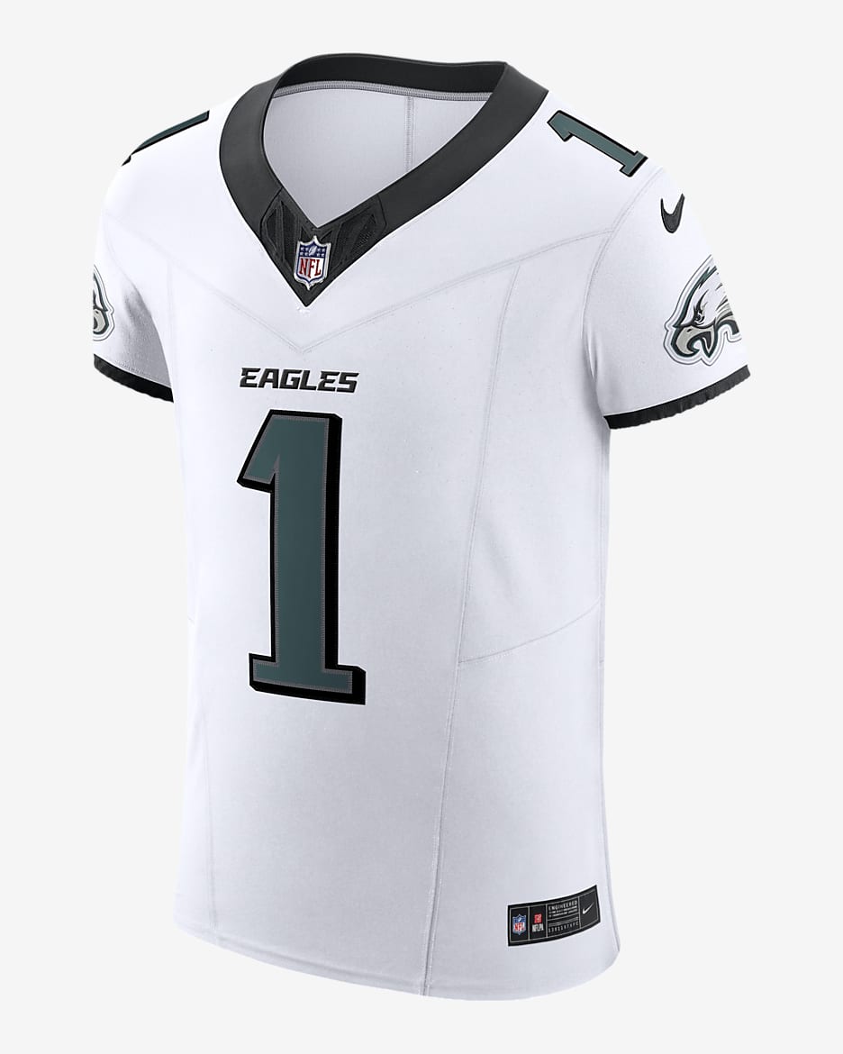 Jersey de fútbol americano Nike Dri-FIT de laNFL Elite para hombre Jalen Hurts Philadelphia Eagles - Blanco
