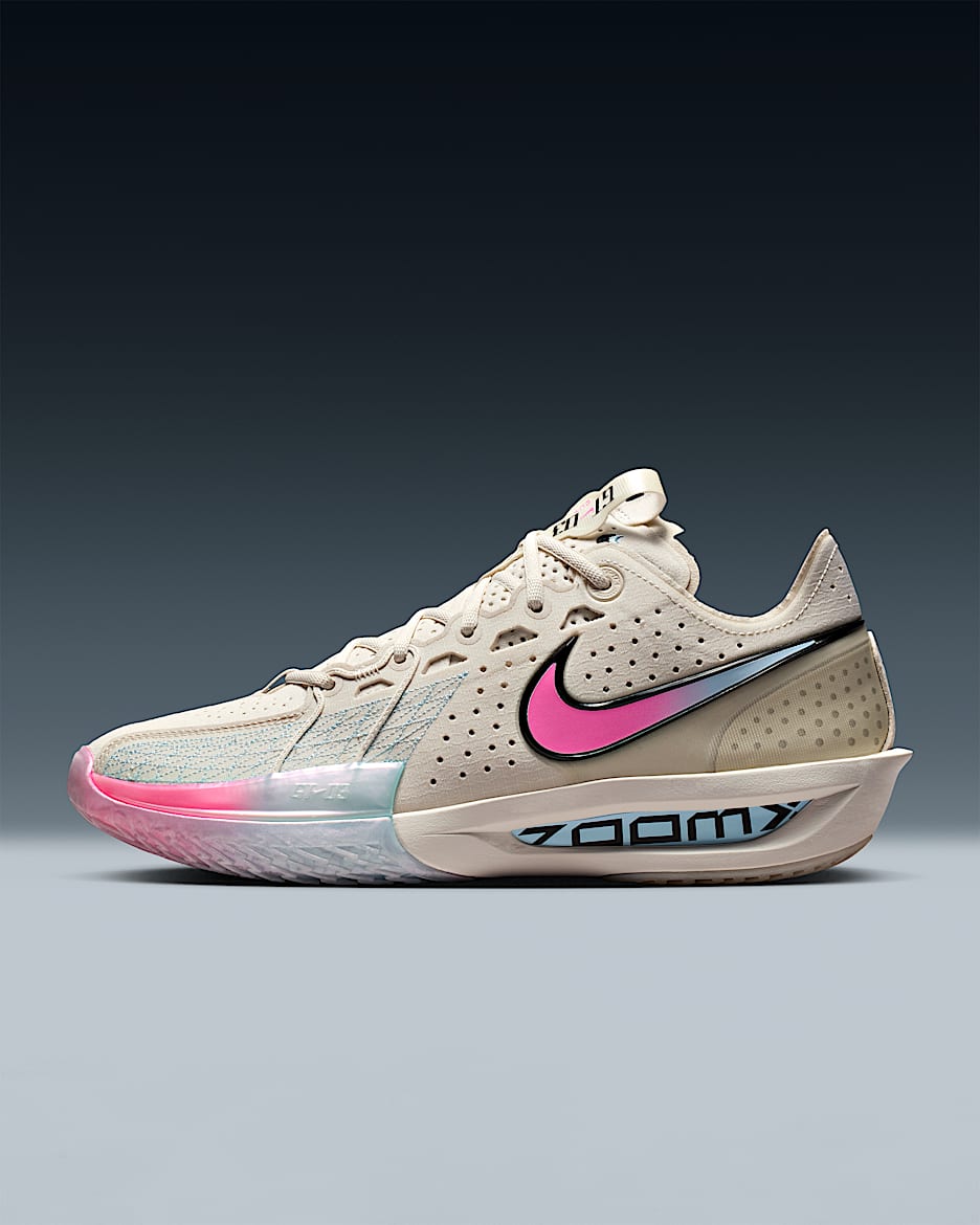 Tenis de básquetbol Nike G.T. Cut 3 - Fantasma/Tinte cobalto/Platino metalizado/Avalancha rosa