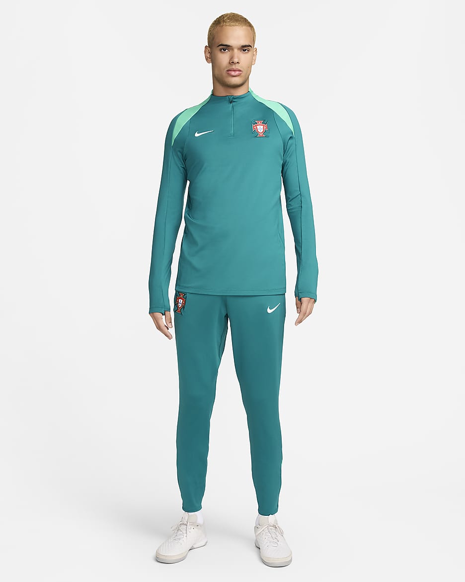 Portugal Strike Nike Dri-FIT Fußball-Drill-Oberteil für Herren - Geode Teal/Kinetic Green/Sail