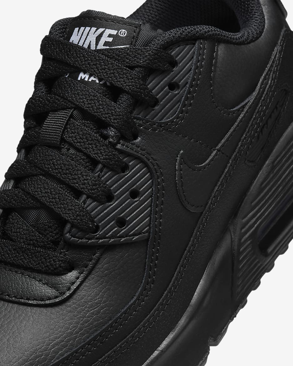 Nike Air Max 90 Older Kids' Shoe - Black/Black/White/Black