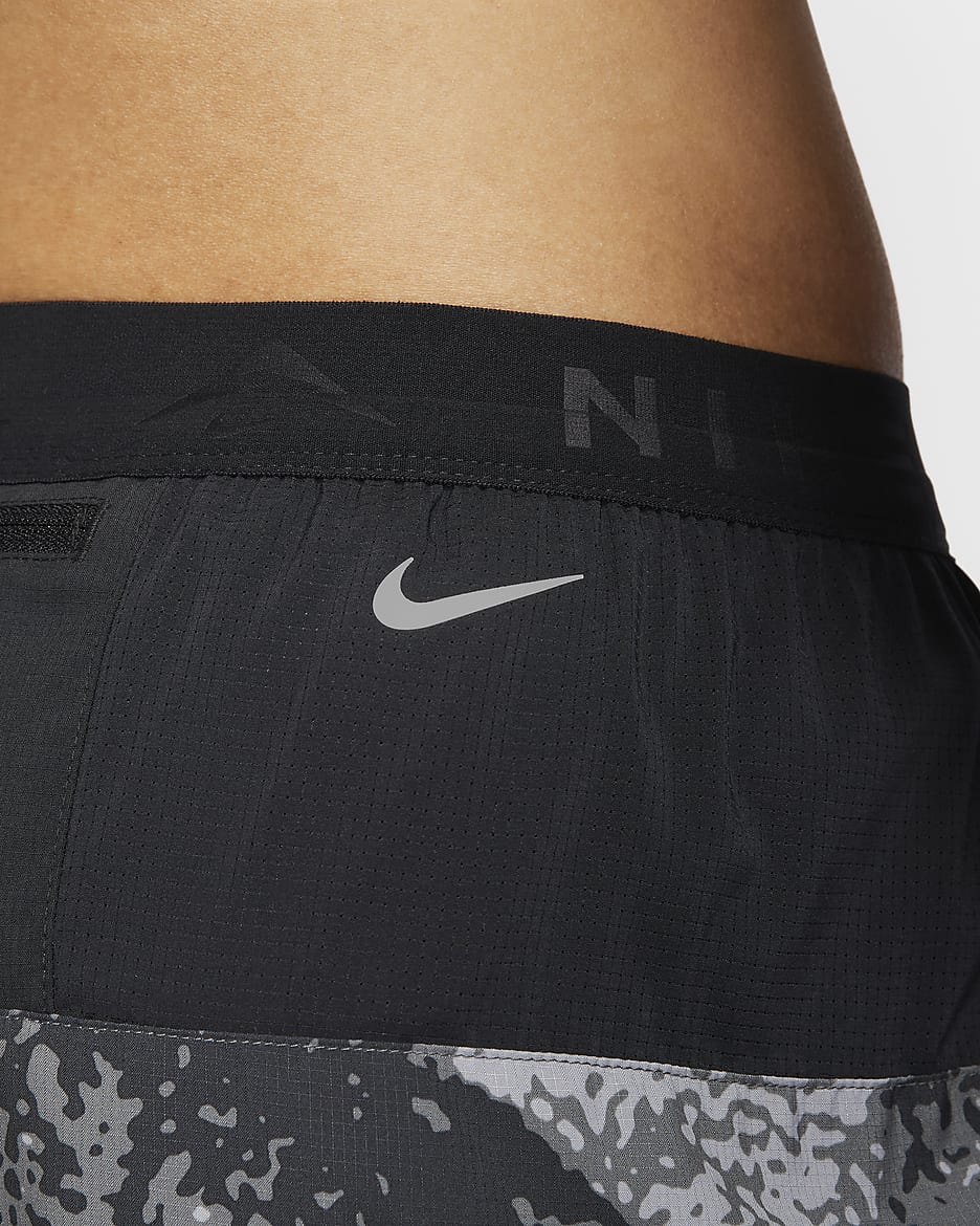 Nike Trail Stride Men's 7" Dri-FIT Brief-Lined Running Shorts - Iron Grey/Black/Summit White