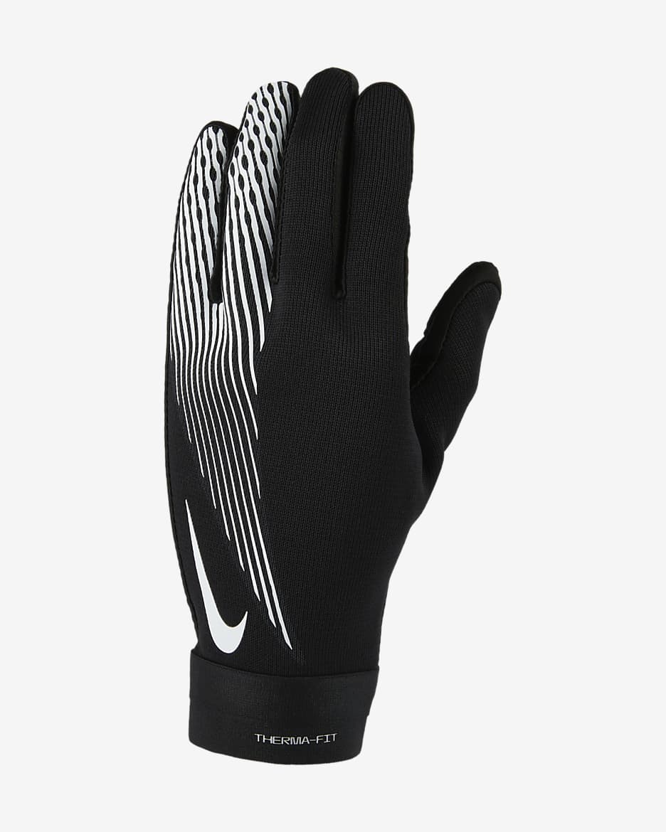 Nike Academy Therma-FIT Football Gloves - Black/Black/White