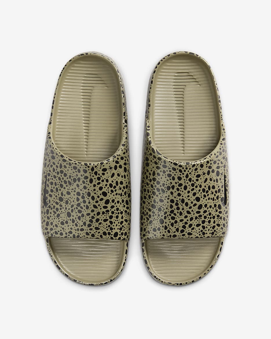 Nike Calm Damen-Slides - Neutral Olive/Schwarz