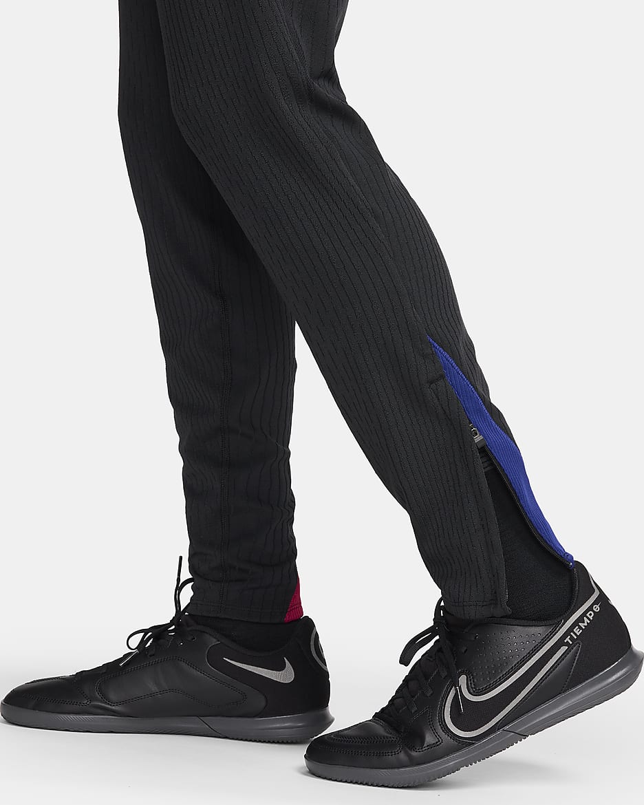 F.C. Barcelona Strike Elite Men's Nike Dri-FIT ADV Football Knit Pants - Black/Noble Red/Deep Royal Blue/Light Orewood Brown