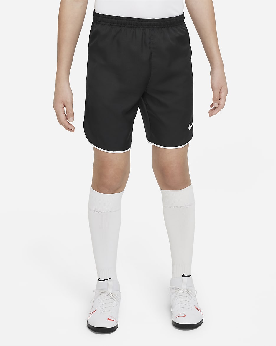 Nike Dri-FIT Big Kids' Soccer Shorts - Black/White/White