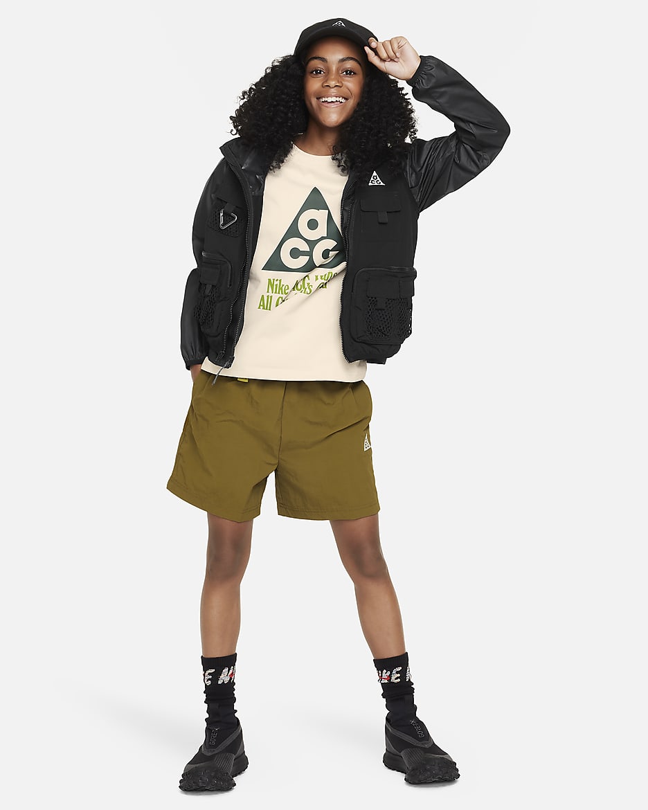 Nike ACG póló nagyobb gyerekeknek - Light Orewood Brown