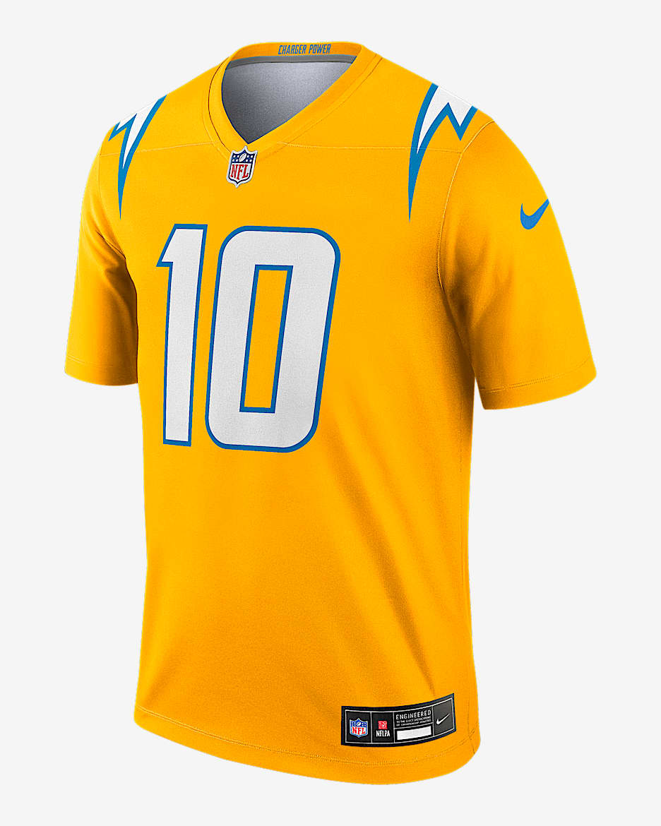 Justin Herbert Los Angeles Chargers Men's Nike Dri-FIT NFL Legend Jersey - Gold