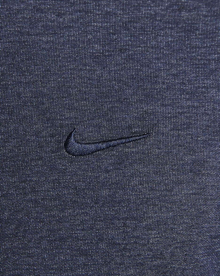 Nike Primary Men's Dri-FIT Short-sleeve Versatile Top - Obsidian Heather/Heather/Obsidian