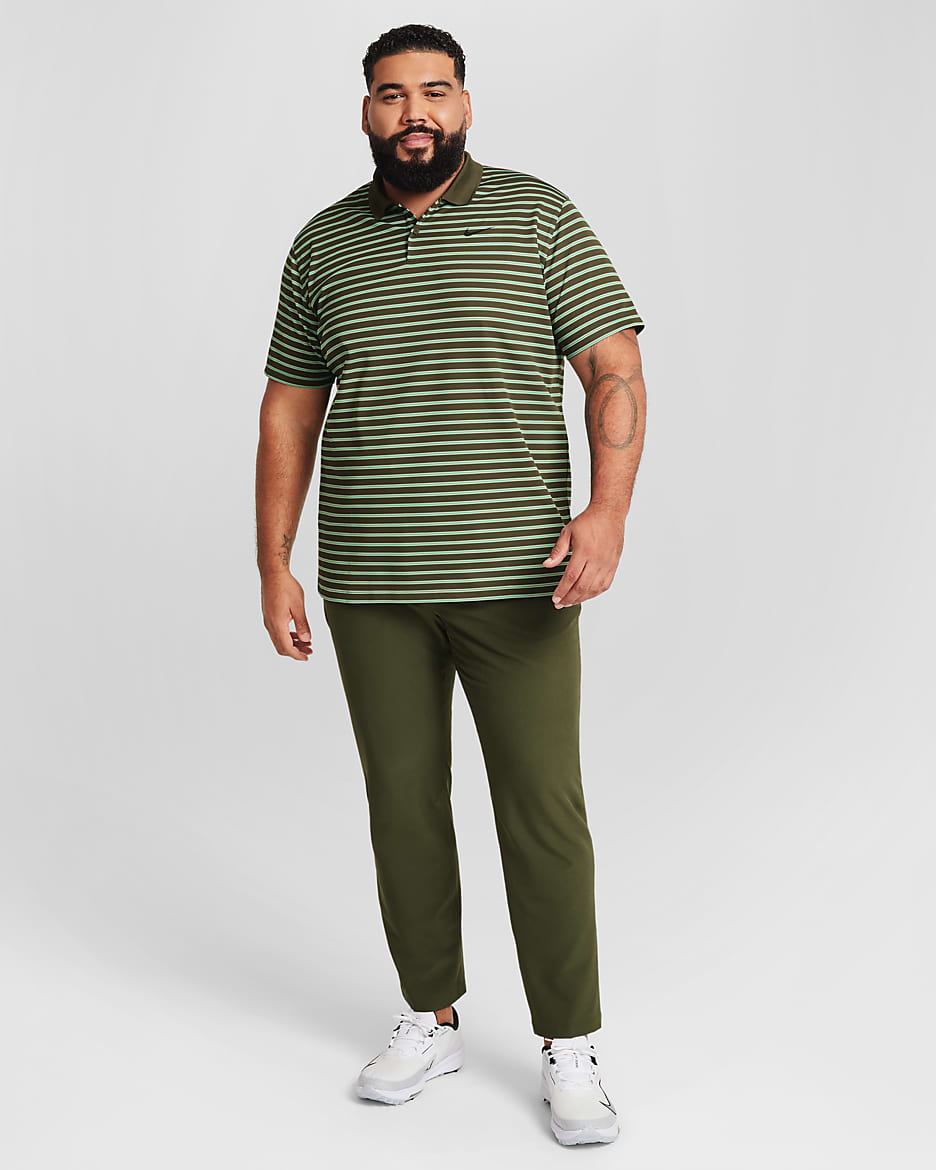 Nike Dri-FIT Victory Men's Striped Golf Polo - Cargo Khaki/Black