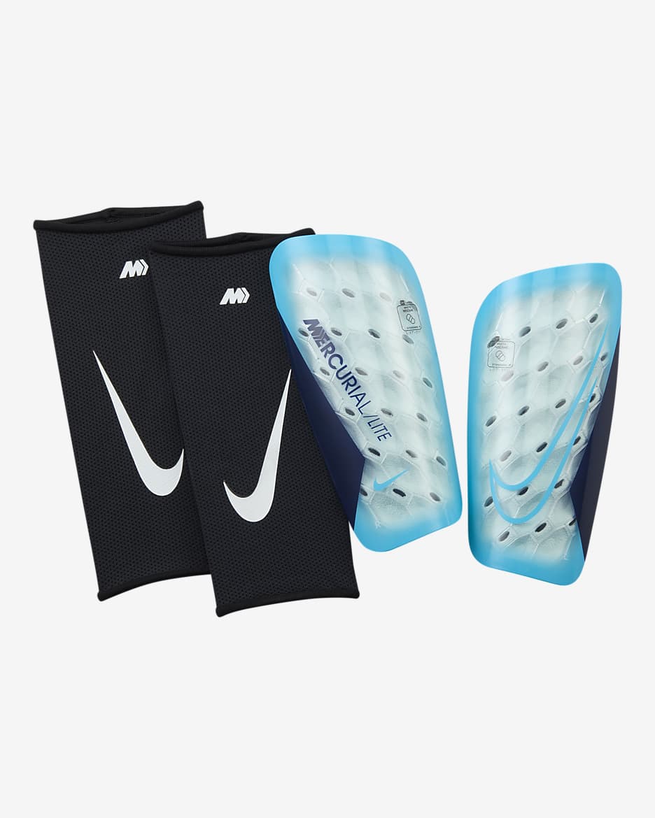 Nike Mercurial Lite Soccer Shin Guards - Blue Fury/Black/Blue Fury