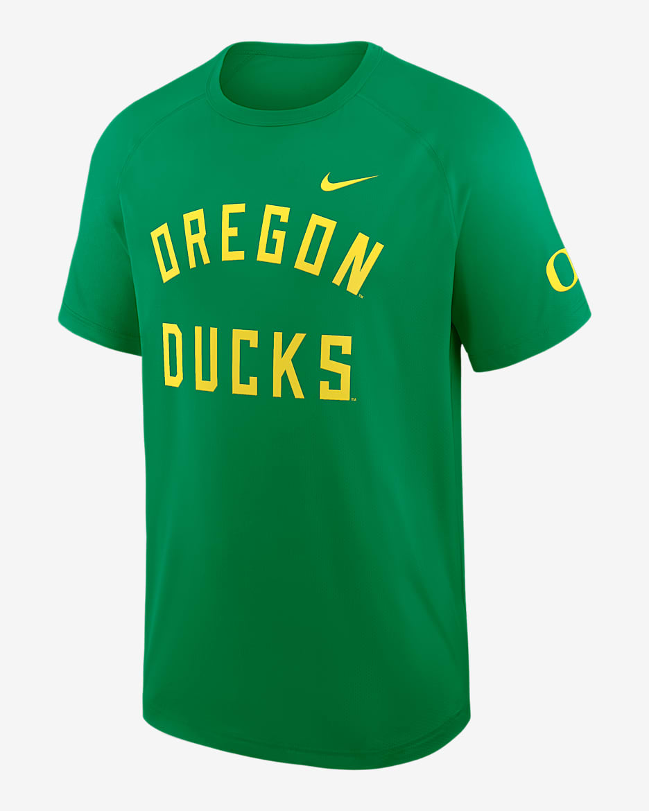 Playera universitaria Nike Dri-FIT para hombre Oregon Premium Performance - Verde manzana