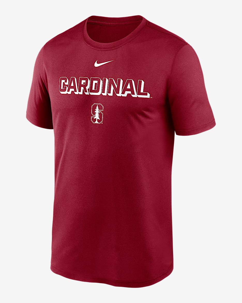 Playera universitaria Nike Dri-FIT para hombre Stanford Sideline Legend - Carmesí