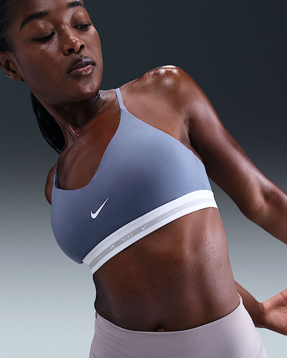 Nike Indy Women's Light-Support Padded Adjustable Sports Bra - Slate
