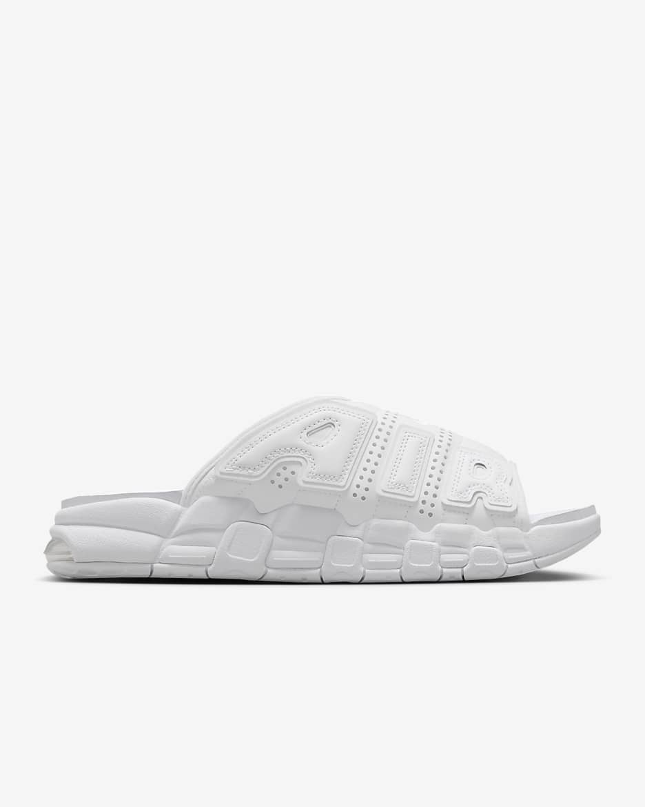 Chanclas para hombre Nike Air More Uptempo - Blanco/Blanco team/Blanco