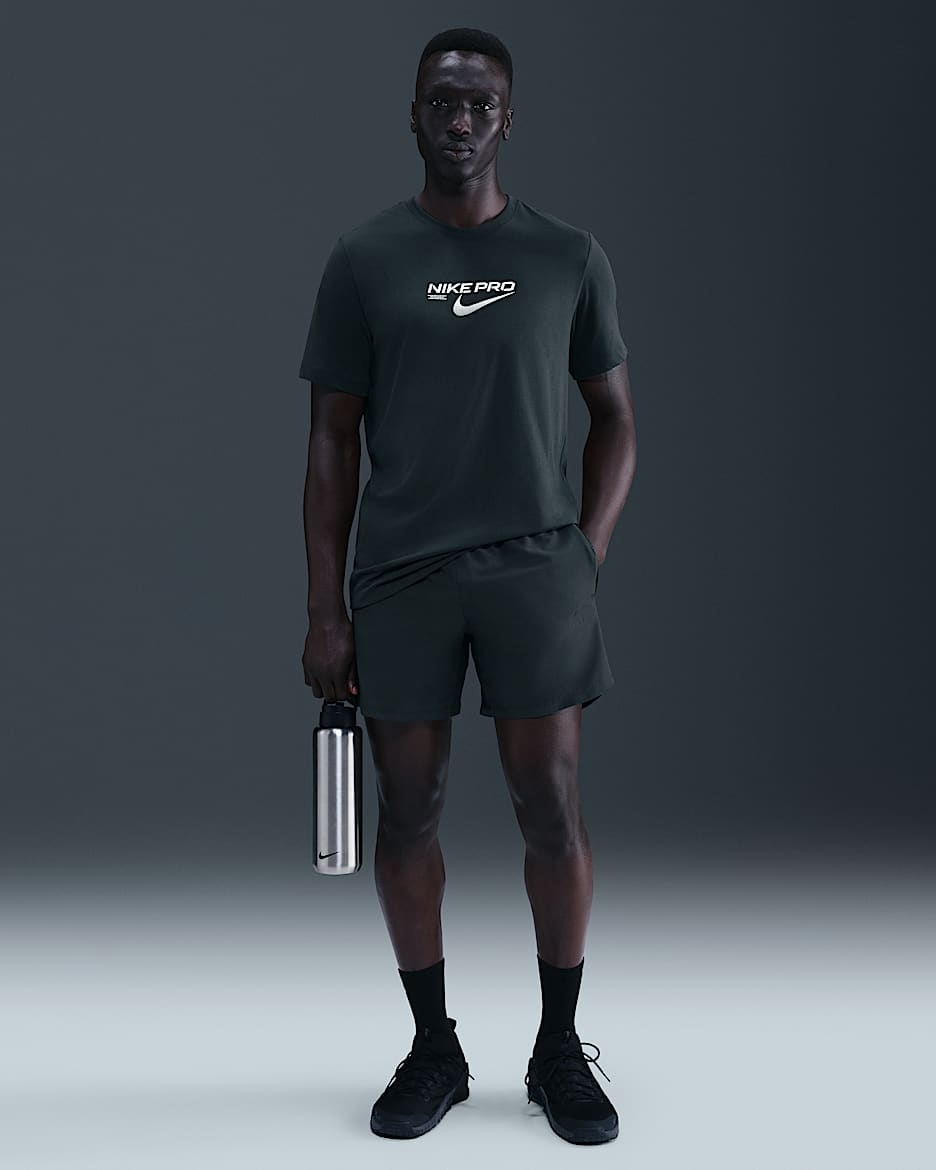 Nike Pro Training Men's Dri-FIT 6" Shorts - Seaweed/Black