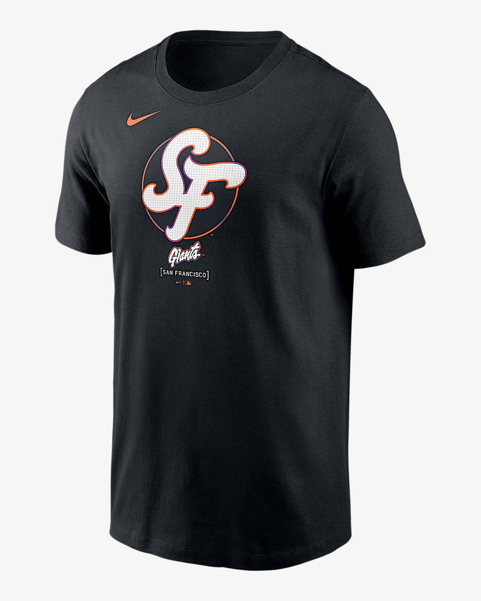 Playera Nike de la MLB para hombre San Francisco Giants City Connect Large Logo - Negro