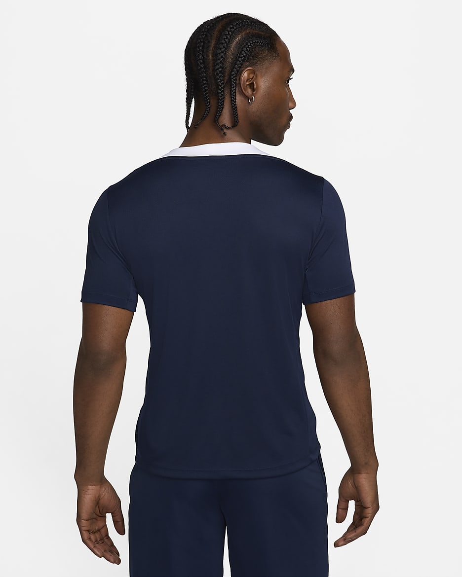 Nike Strike Men's Dri-FIT Short-Sleeve Soccer Top - Obsidian/Obsidian/Beyaz/Beyaz