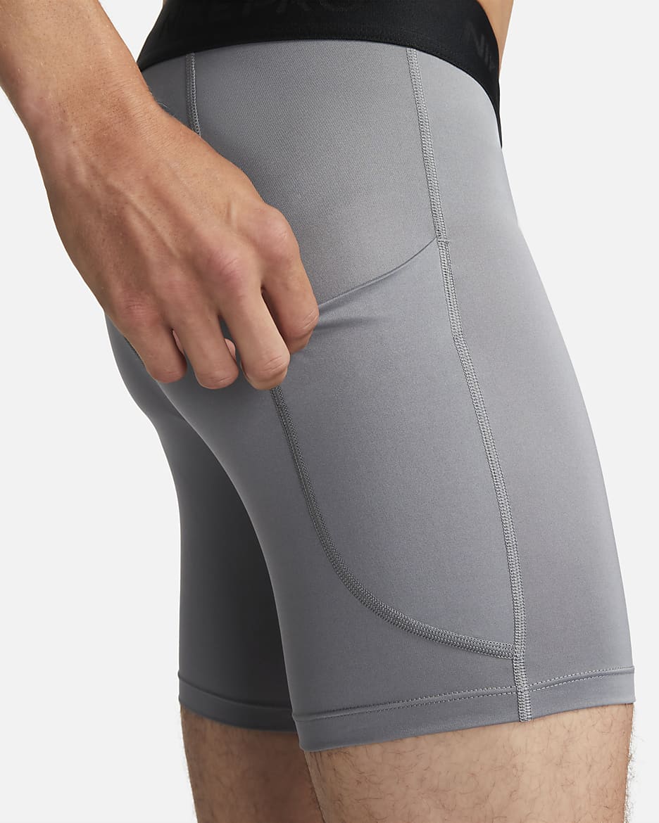 Nike Pro Dri-FIT fitnessshorts voor heren - Smoke Grey/Zwart