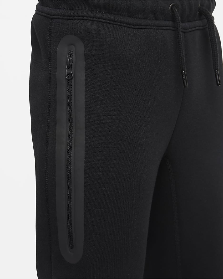 Nike Sportswear Tech Fleece Older Kids' (Boys') Trousers - Black/Black/Black