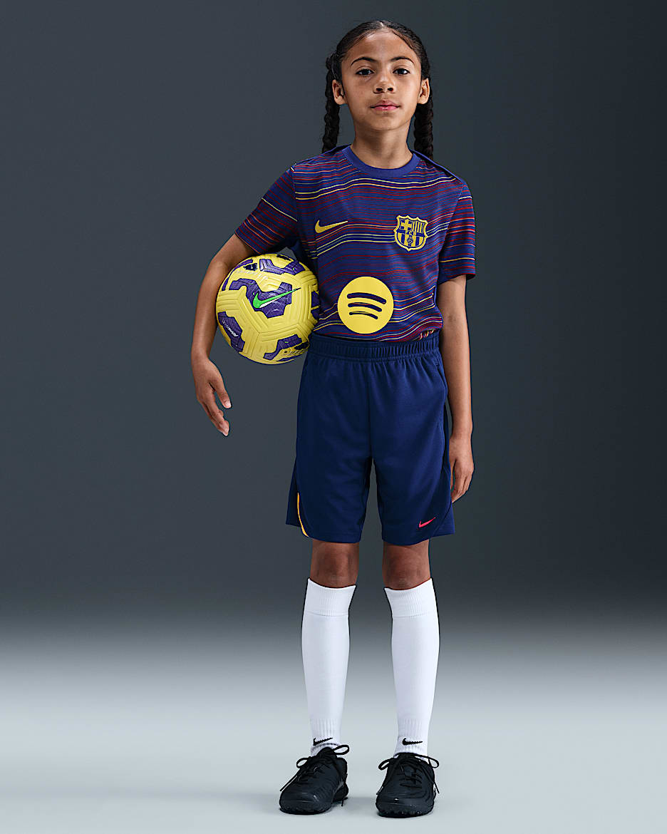 Shorts da calcio Nike Dri-FIT Strike – Ragazzi - Blue Void/Blue Void/Laser Orange/Bright Crimson