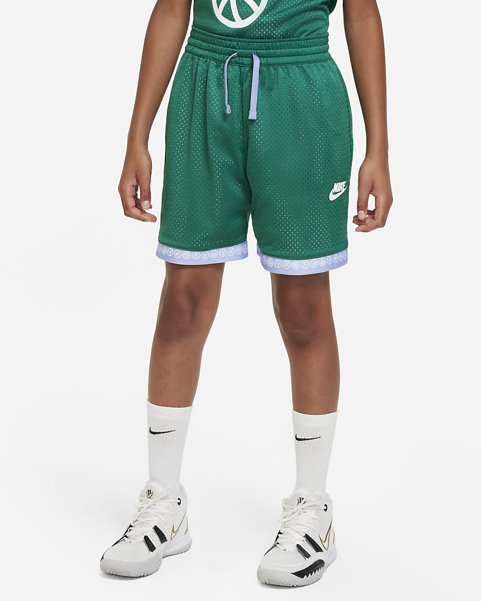Nike Culture of Basketball Big Kids' (Boys') Reversible Shorts - Malachite/Light Thistle/White