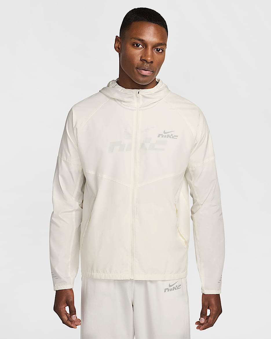 Chamarra de correr repelente al agua para hombre Nike Miler Flash - Vela/Vela