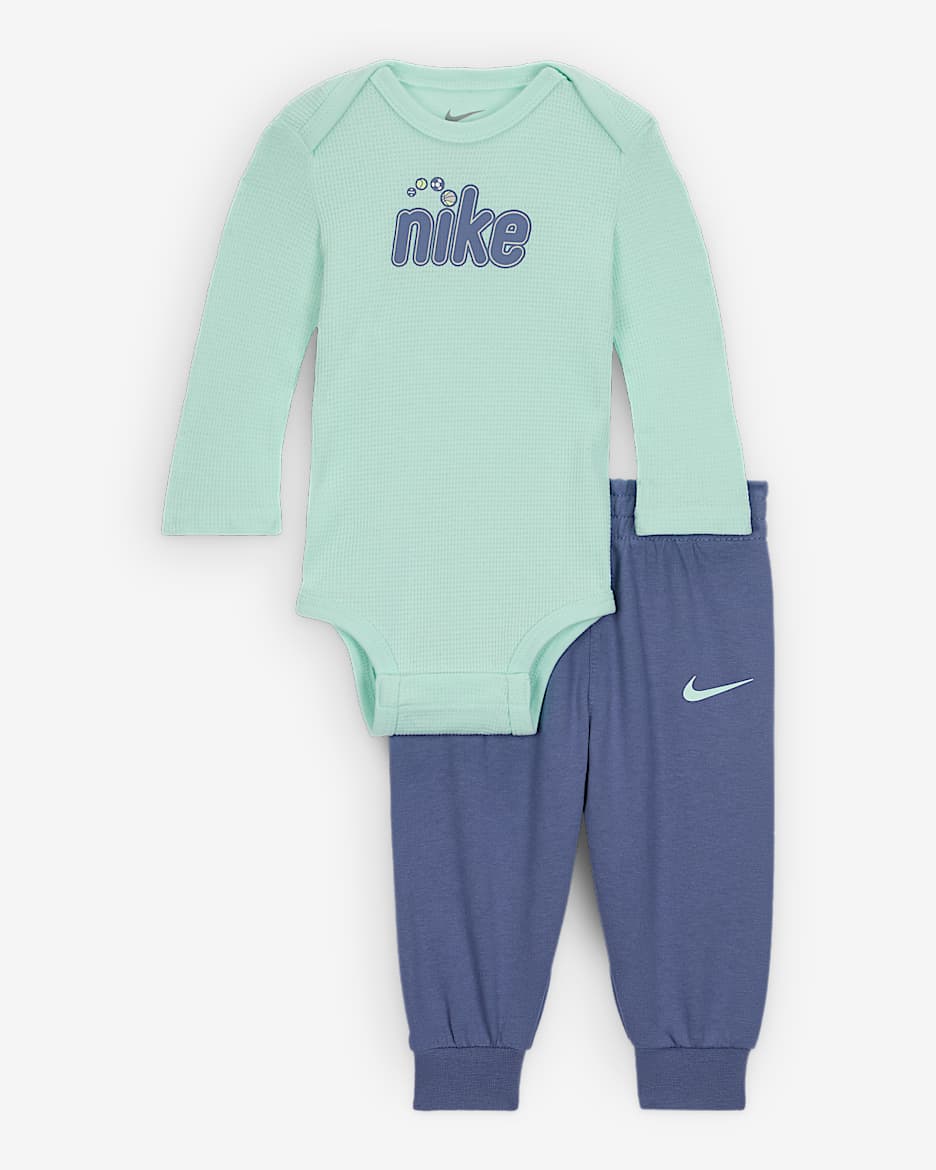 Nike Play For All Baby (0-9M) Long Sleeve Bodysuit and Pants Set - World Indigo