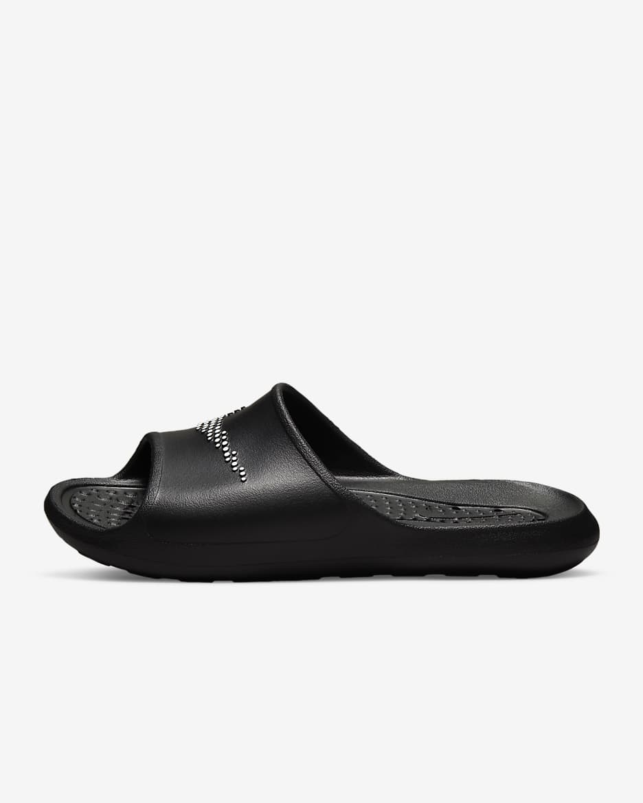 Nike Victori One badslippers voor heren - Zwart/Zwart/Wit