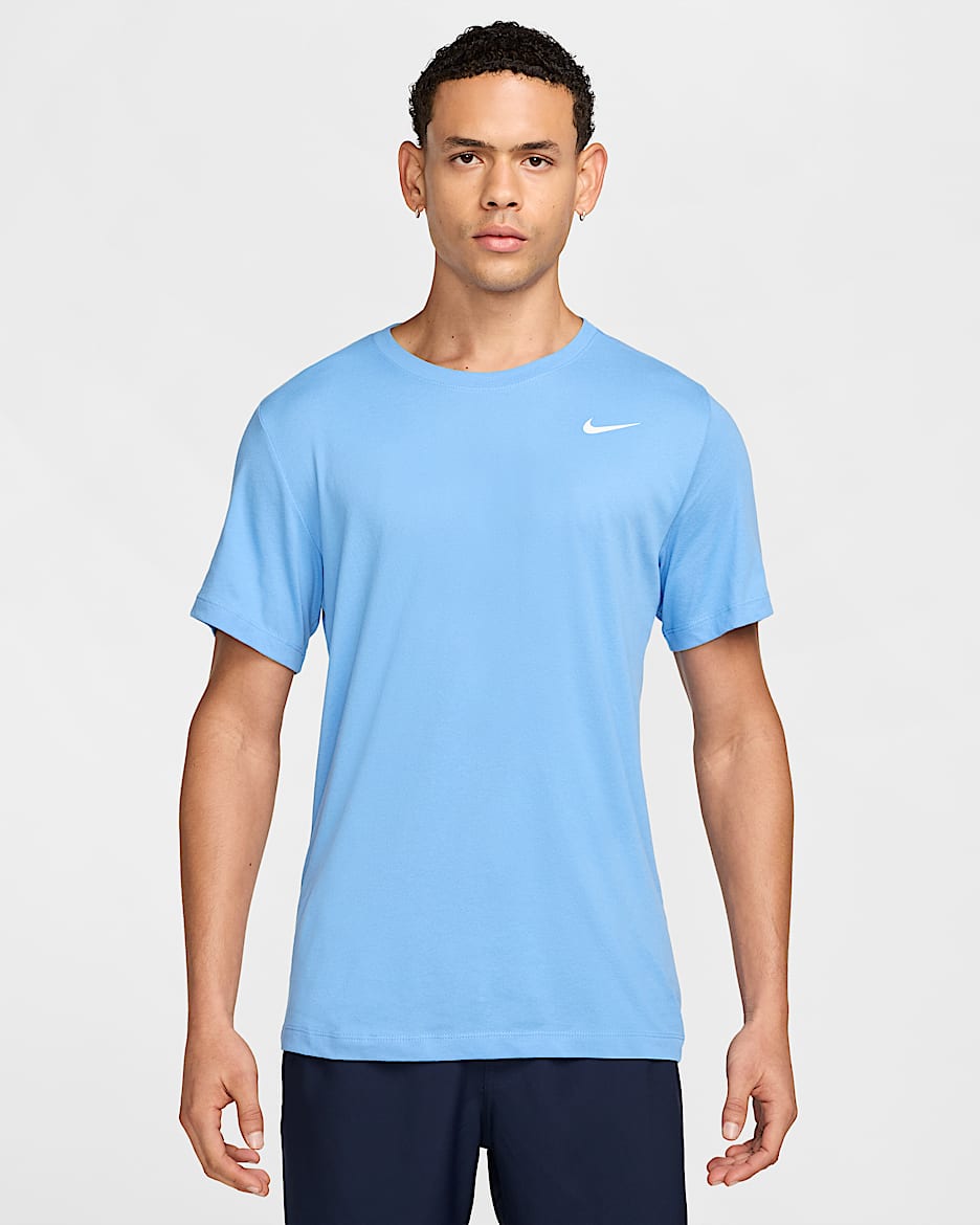 Nike Dri-FIT Men's Fitness T-Shirt - University Blue/White