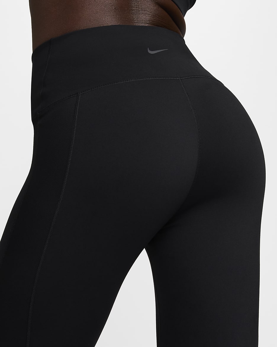 Nike One Wrap 7/8-os, magas derekú női leggings - Fekete/Cool Grey