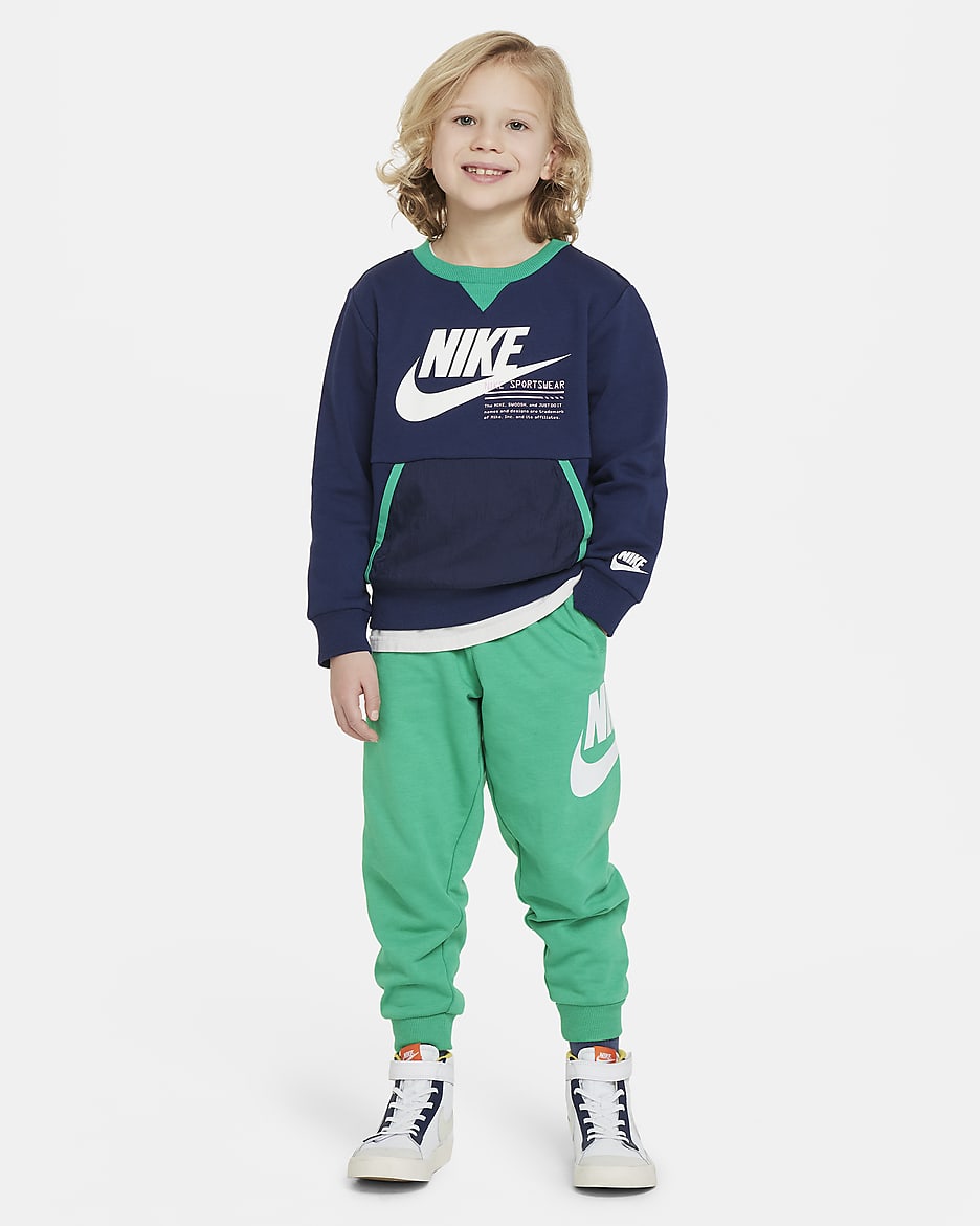 Nike Sportswear Paint Your Future Little Kids' French Terry Crew - Midnight Navy