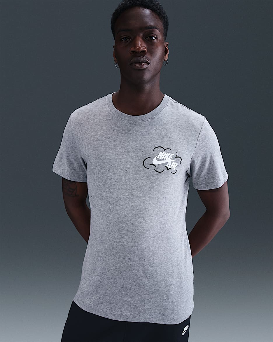 Nike Sportswear Herren-T-Shirt - Dark Grey Heather/Schwarz