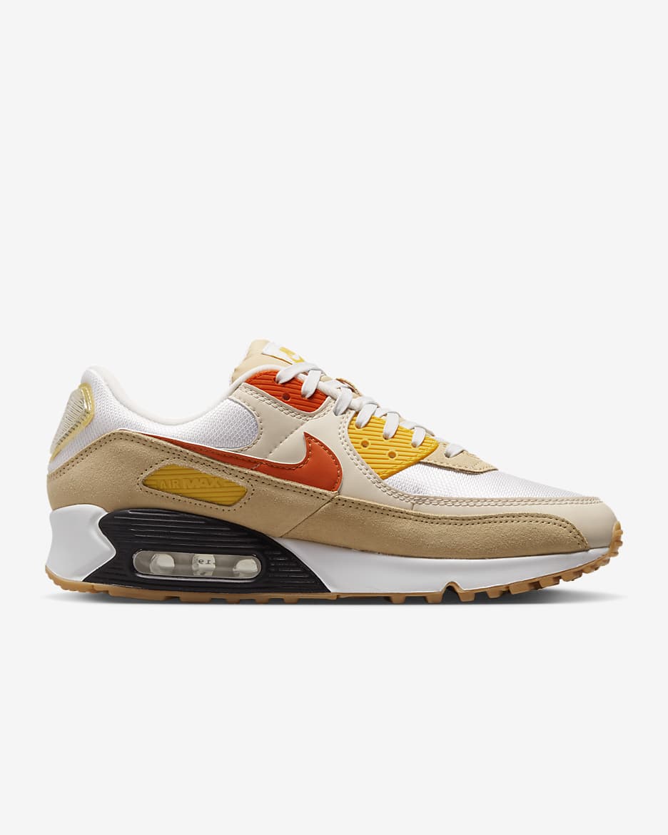 Nike Air Max 90 SE Men's Shoes - Summit White/Sesame/Lemon Wash/Safety Orange