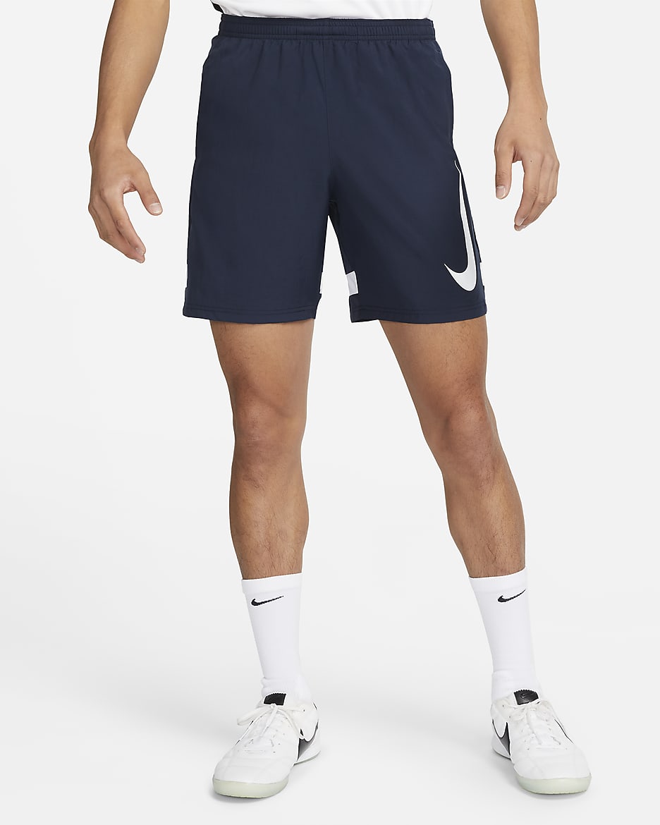 Nike Dri-FIT Academy Men's Woven Football Shorts - Obsidian/White/White