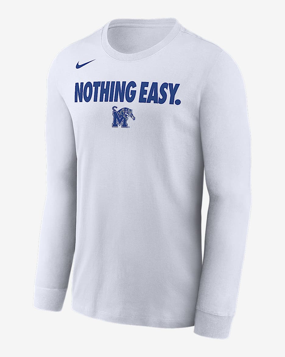 Memphis Men's Nike College Long-Sleeve T-Shirt - White