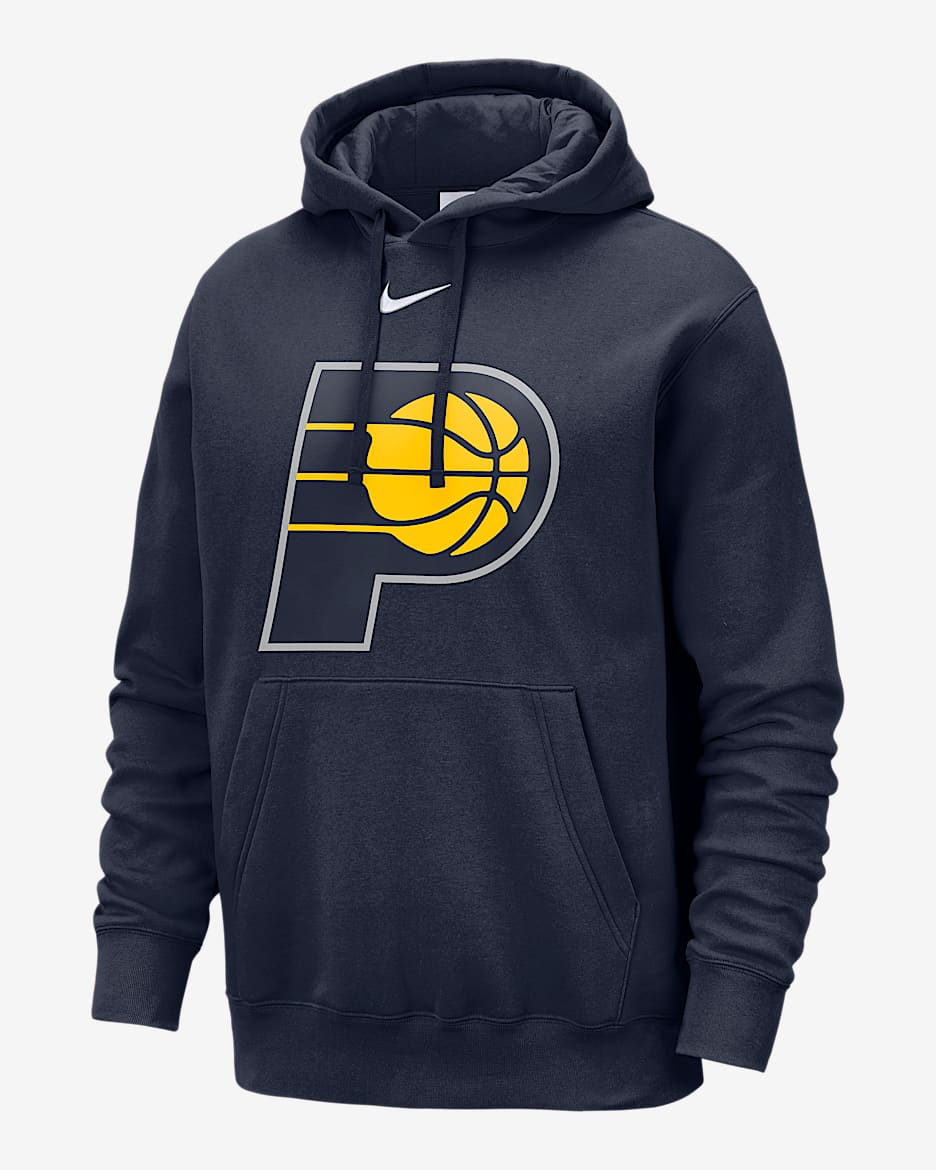 Sudadera con gorro sin cierre Nike de la NBA para hombre Indiana Pacers Club - Azul marino universitario/Blanco