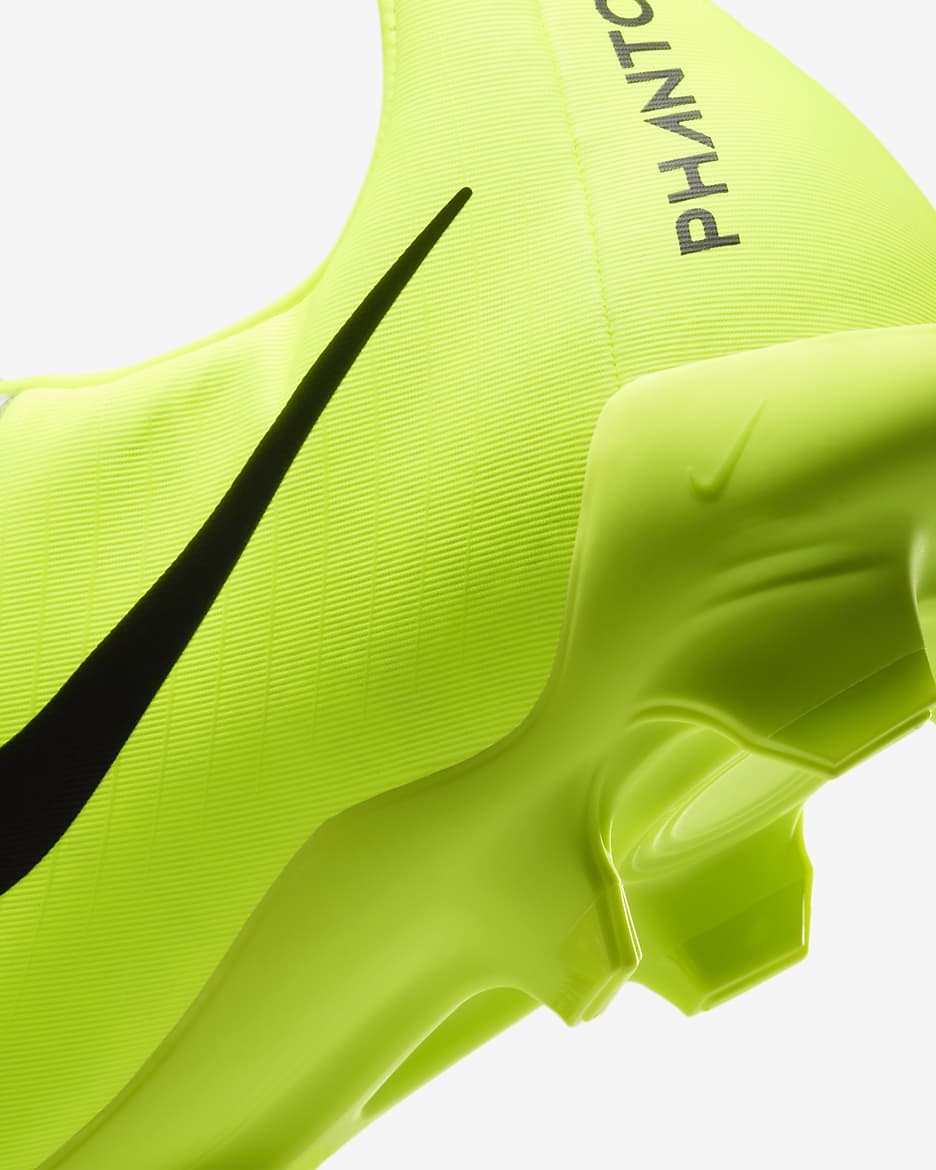 Nike Phantom GX 2 Academy Botes de futbol de perfil baix per a terrenys diversos - Platejat metal·litzat/Volt/Negre