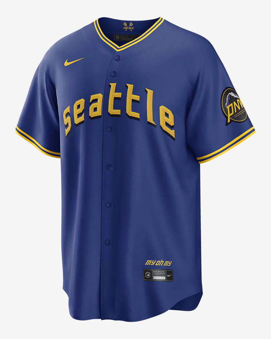 Jersey de béisbol Replica para hombre MLB Seattle Mariners City Connect - Royal