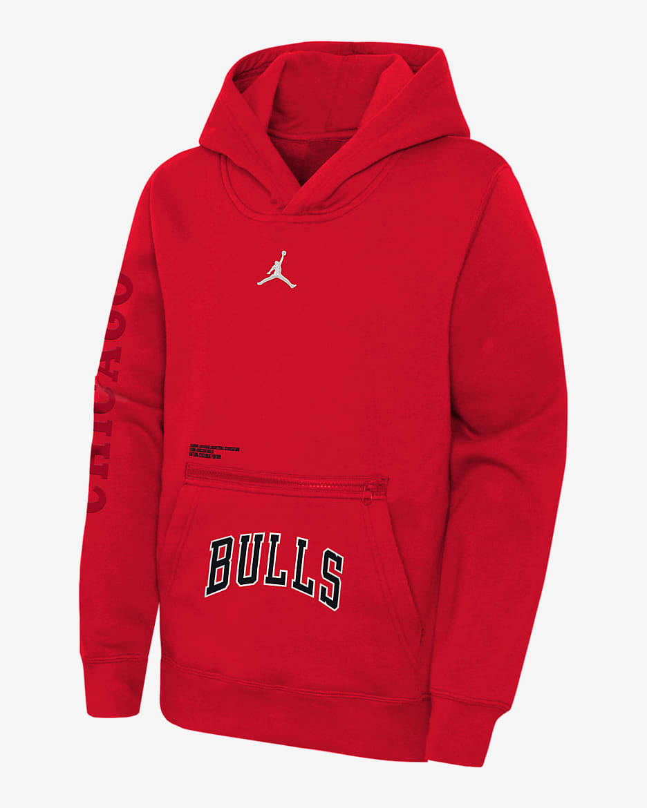 Chicago Bulls Courtside Statement Edition Jordan NBA-Fleece-Hoodie für ältere Kinder - University Red