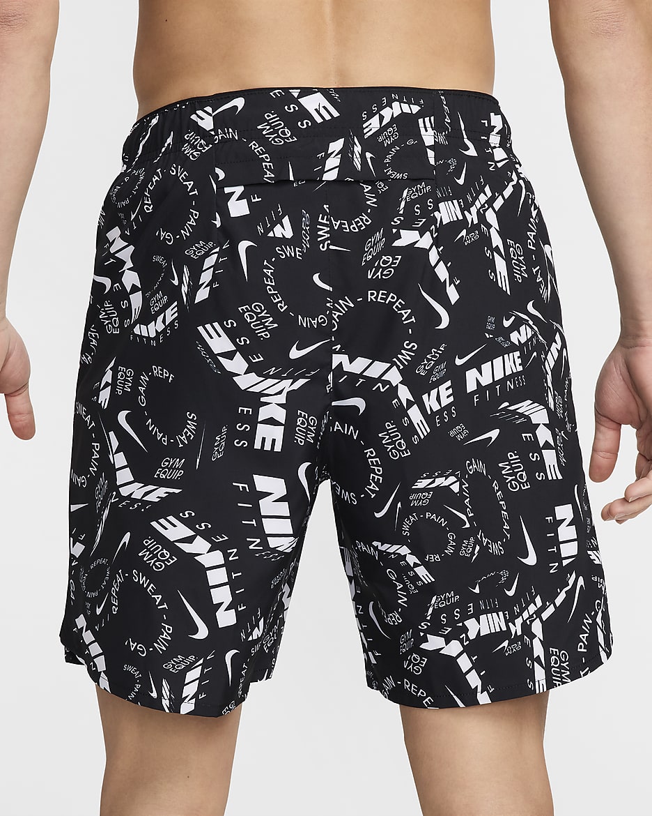 Nike Challenger Men's 7" Dri-FIT Unlined Versatile Shorts - Black/White/Black/White