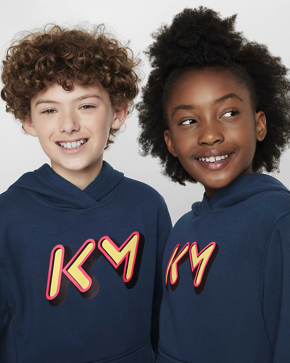 Kylian Mbappé Club Fleece Hoodie (ältere Kinder) - Armory Navy