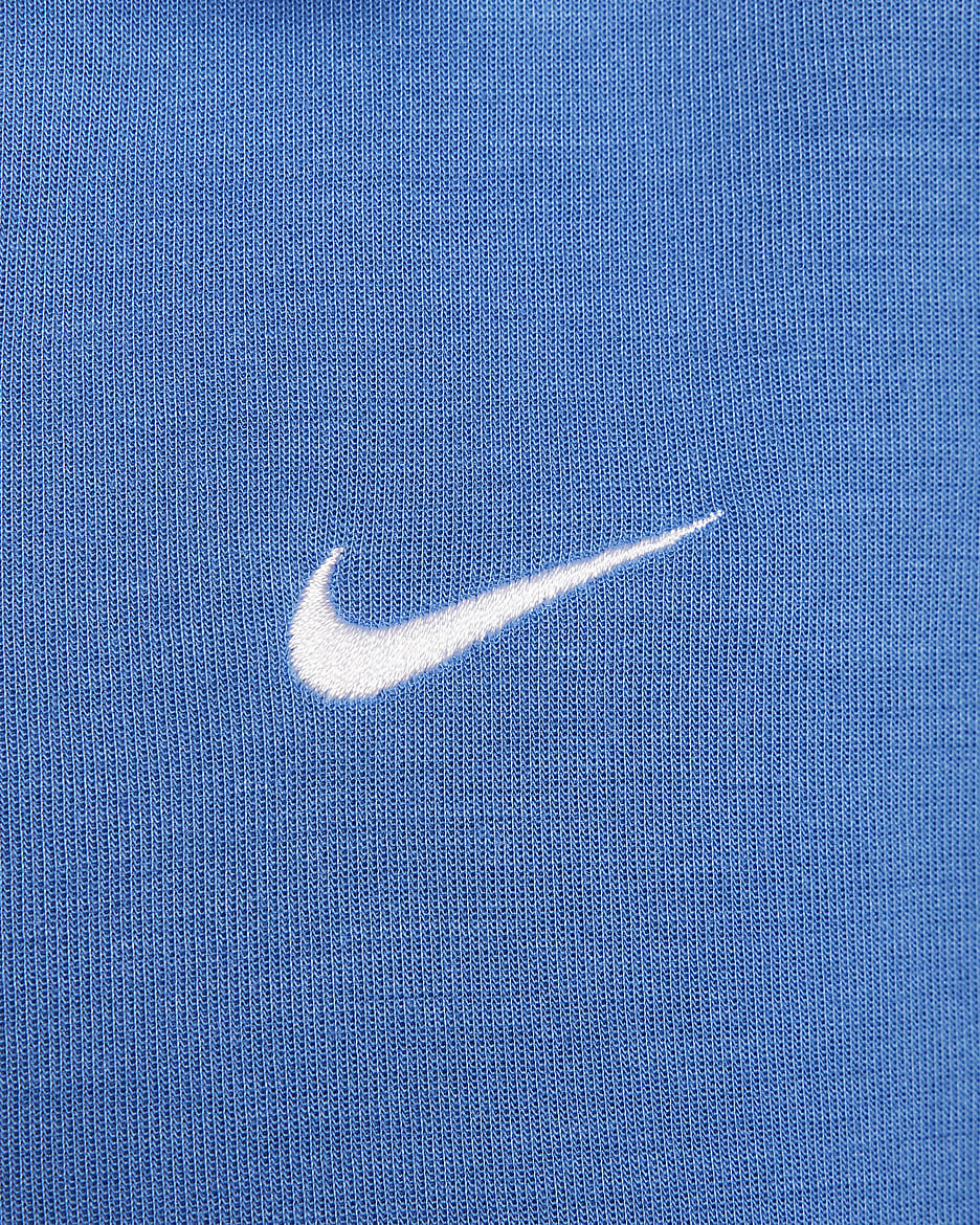 Nike Sportswear Essential Women's Oversized Long-Sleeve Polo - Star Blue/White